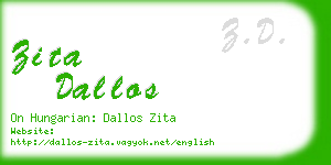 zita dallos business card